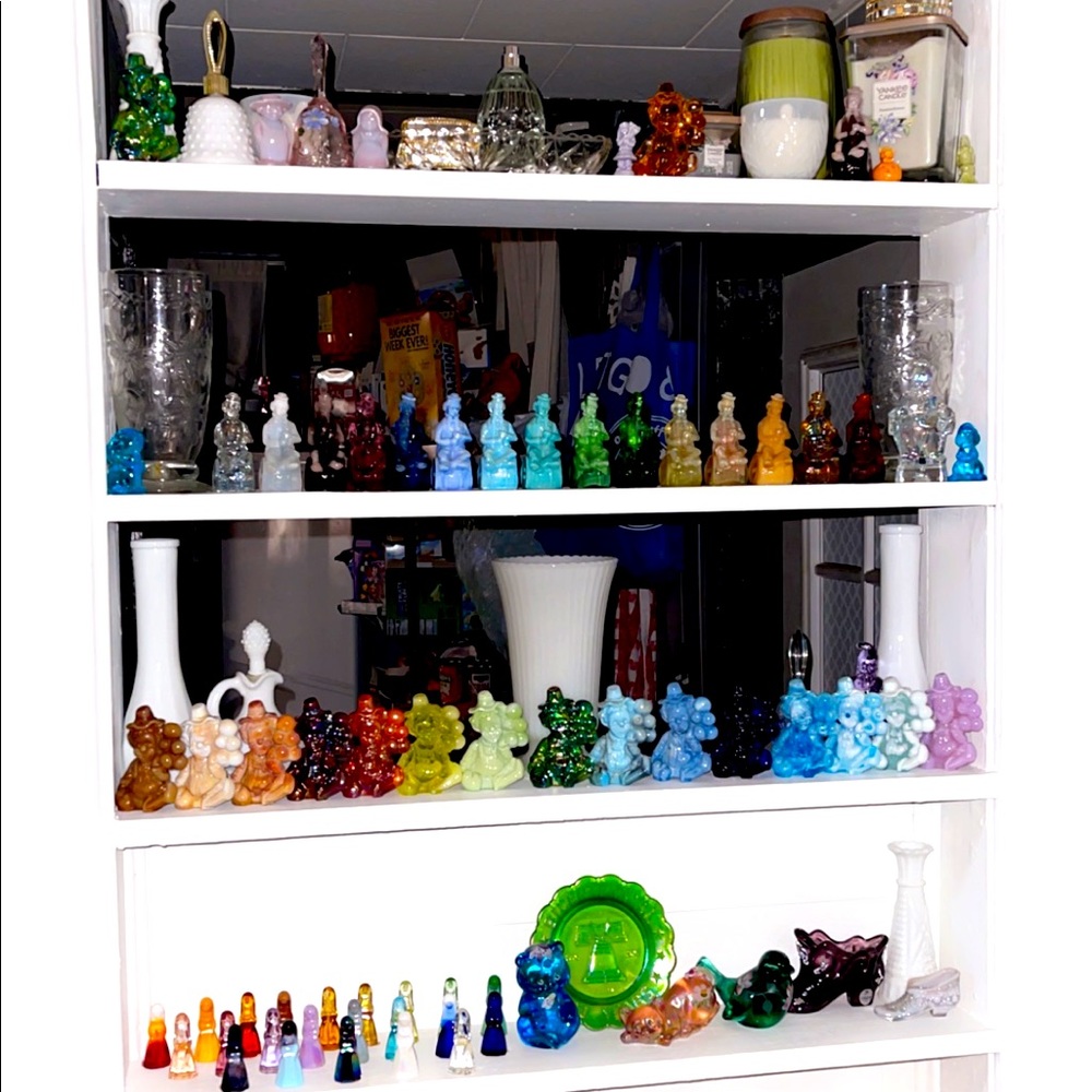 READ LISTING!!Vintage colored glass clowns !! Barrel clowns and peewee